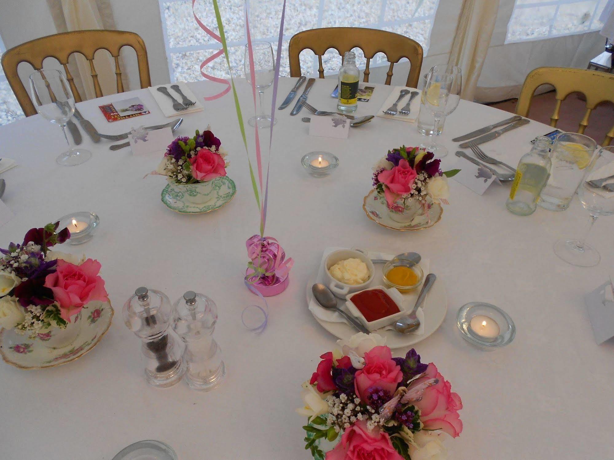 The Bower Inn Bridgwater Exteriér fotografie A table set for a wedding breakfast